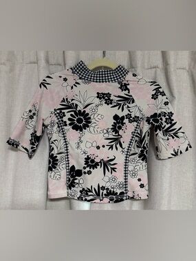 Banana Cabana girls' rash guard top